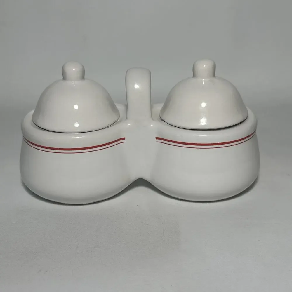 Smuckers Double Covered Ceramic Jam Jar With Lids